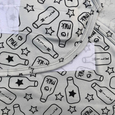 Swaddle Sheet - Milk Design Bluish Grey