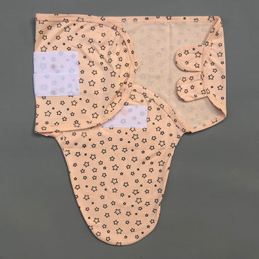 Swaddle Sheet - Star Design Peach