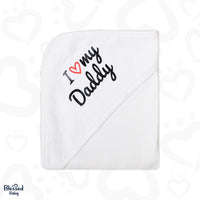 Wrapping Sheet For Newborn Baby - Love Daddy Design - 75cm x 75cm