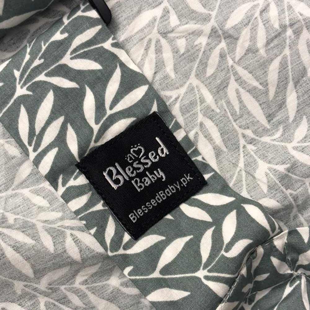 Feeding Apron / Nursing Cover – Sage Green Leaf Print