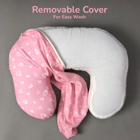 Nursing Pillow - Pink Hearts Design