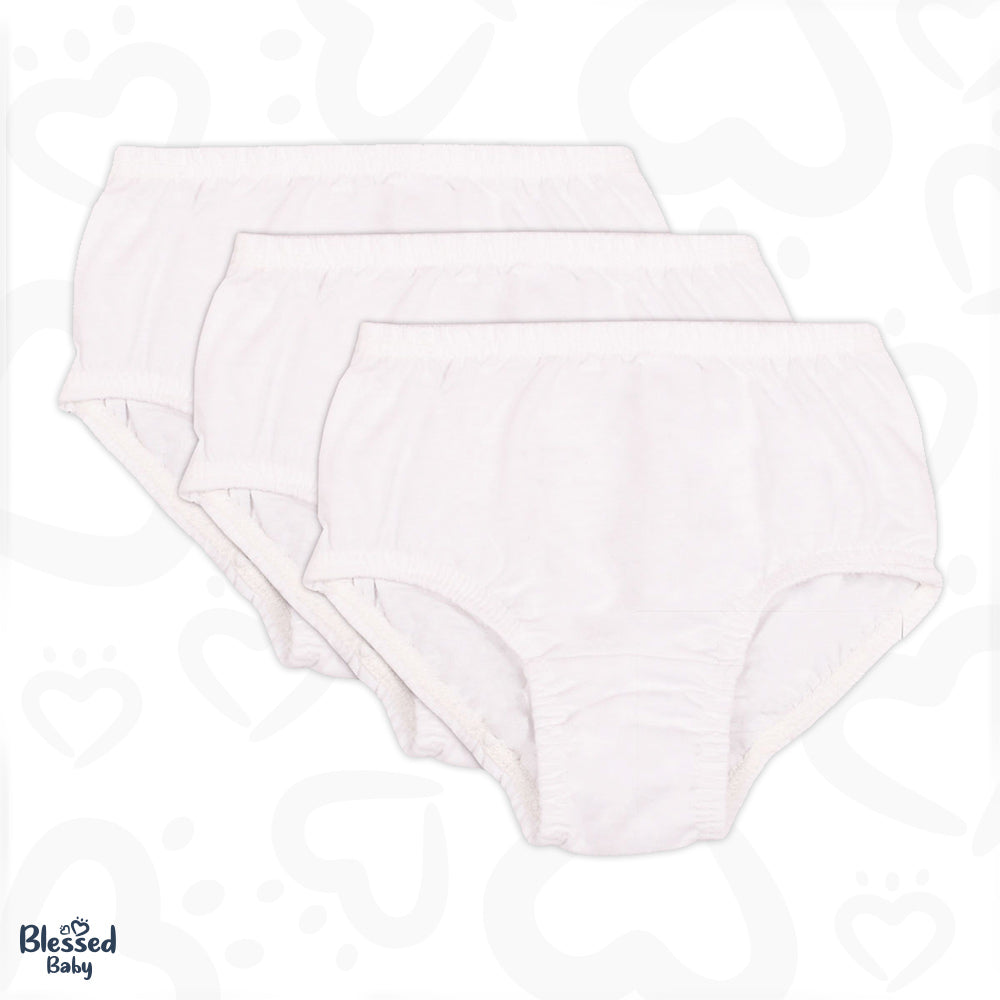 Panties For Girls (pack of 3)| White Colour | Plain