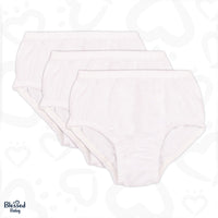 Panties For Girls (pack of 3)| White Colour | Plain