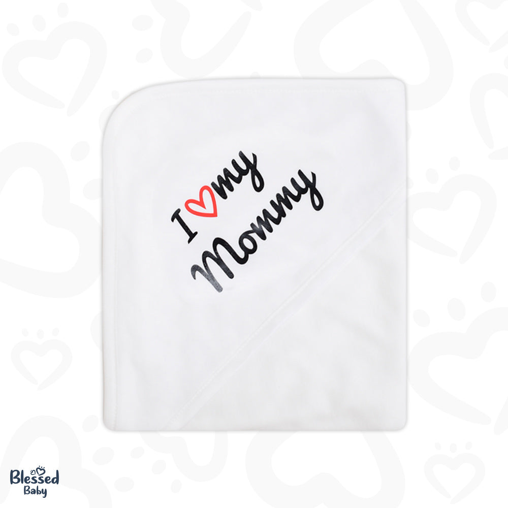 Wrapping Sheet For Newborn Baby - Love Mommy Design - 75cm x 75cm