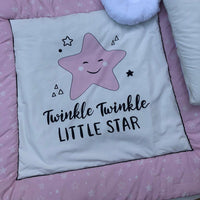 7Pcs Bedding Set - Twinkle Pink Design