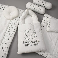 7Pcs Bedding Set - Twinkle White Design