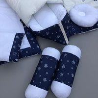 7Pcs Bedding Set - Twinkle Blue Design