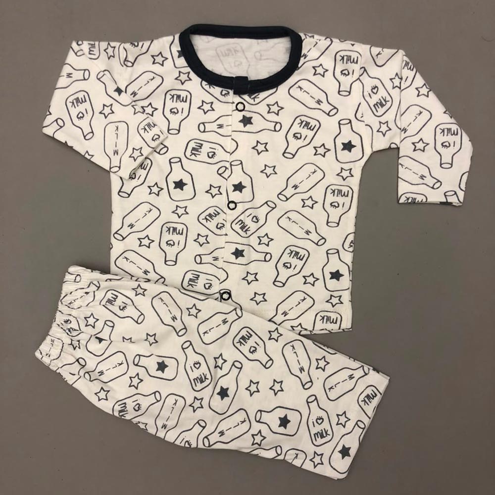 Night Suit For Baby – White Milk Design