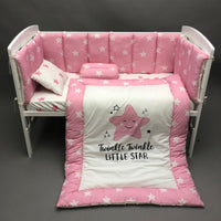 Baby Cot Bedding Set - Twinkle Pink Design