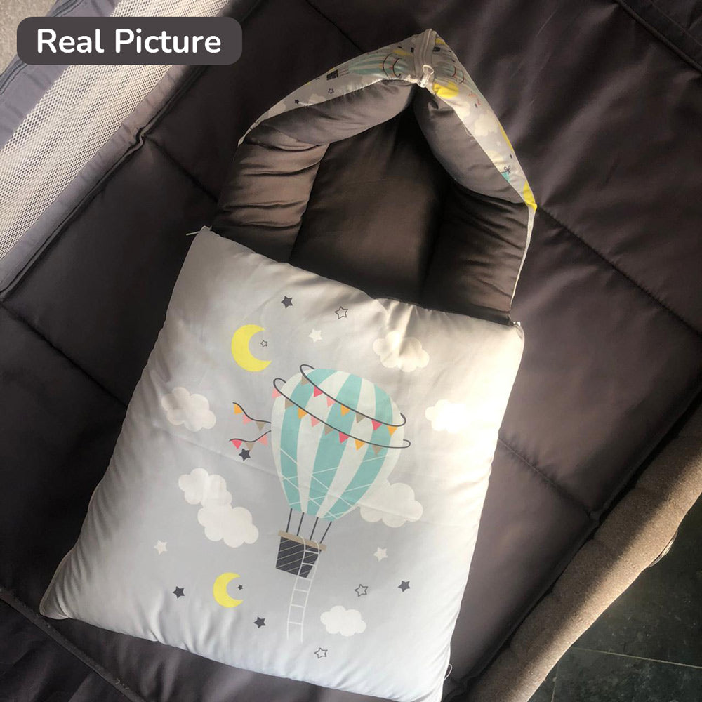 Baby Carry Nest - Air Balloon Design Grey