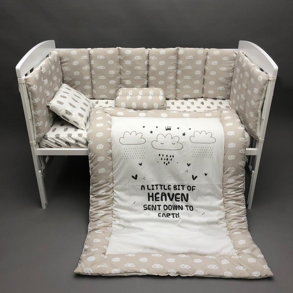 Baby Cot Bedding Set - Clouds Design
