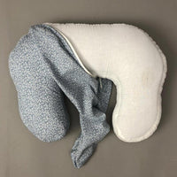 Nursing Pillow - Slate Blue Ditsy Vine Print