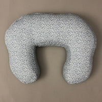 Nursing Pillow - Slate Blue Ditsy Vine Print