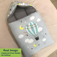 Baby Carry Nest - Air Balloon Design Grey