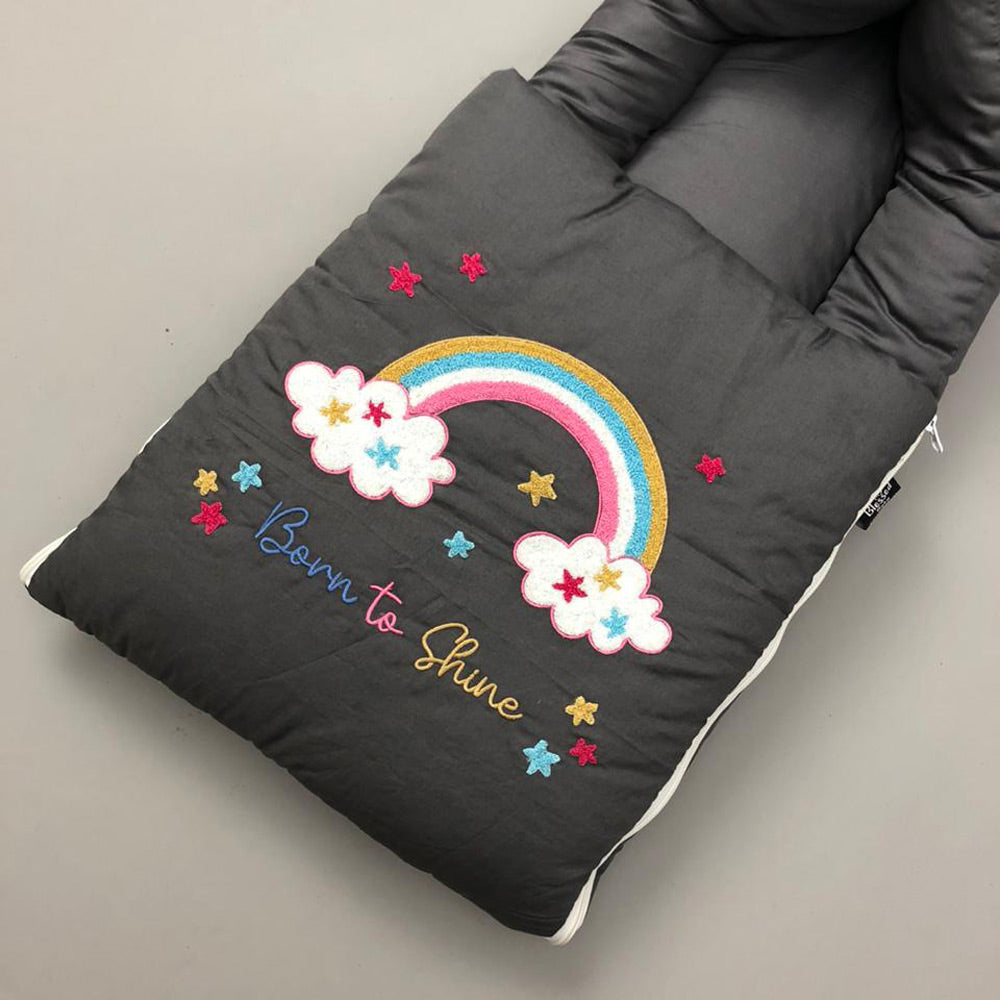 Baby Carrynest Towel Embroidery Rainbow Design