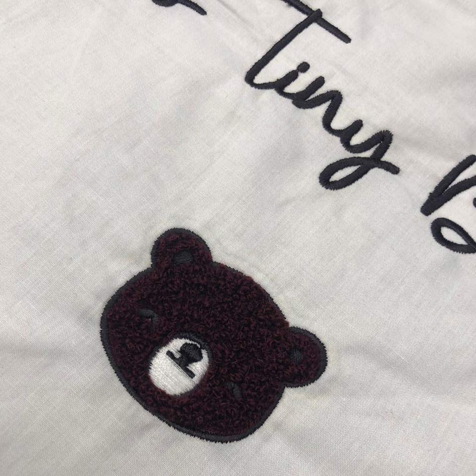 Baby Carrynest Towel Embroidery Bear Design