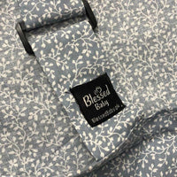 Feeding Apron / Nursing Cover – Slate Blue Ditsy Vine Print