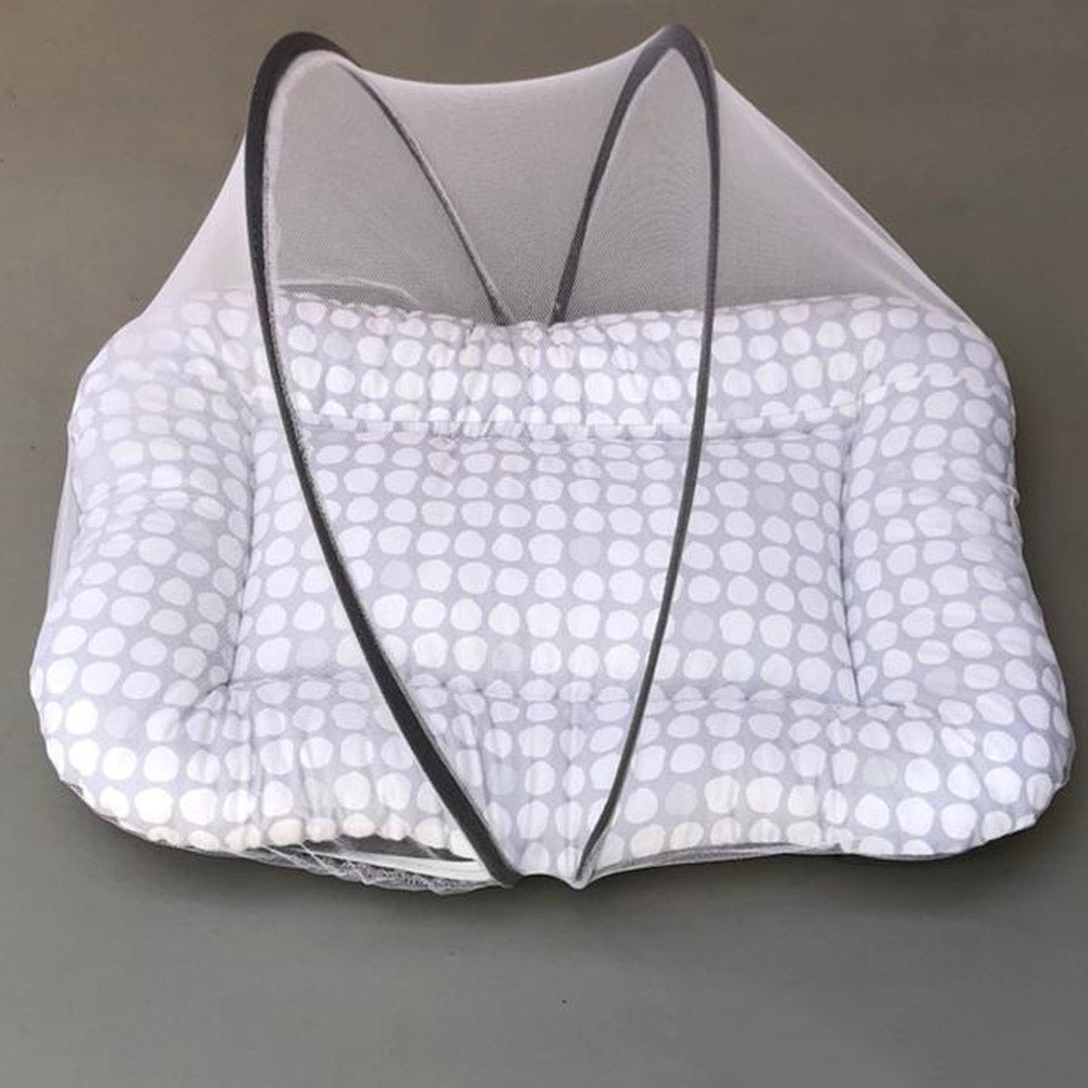Mosquito Bed Net - Grey Dots Design
