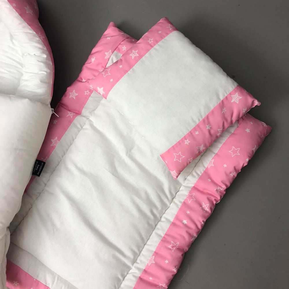7Pcs Bedding Set - Twinkle Pink Design