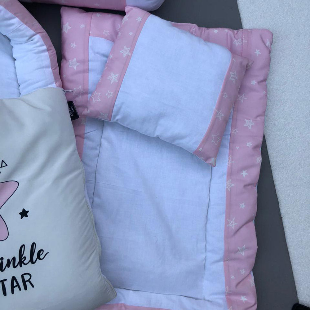 7Pcs Bedding Set - Twinkle Pink Design