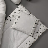 7Pcs Bedding Set - Twinkle White Design