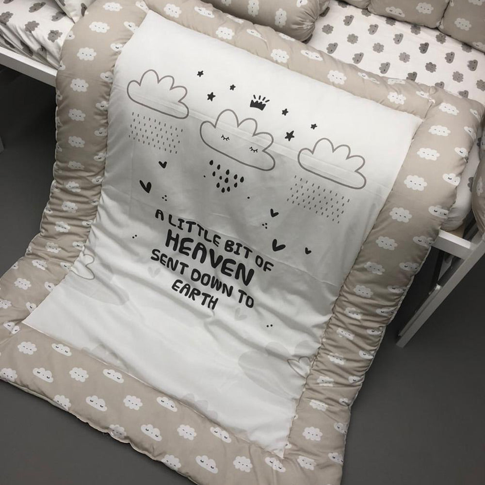 Baby Cot Bedding Set - Clouds Design