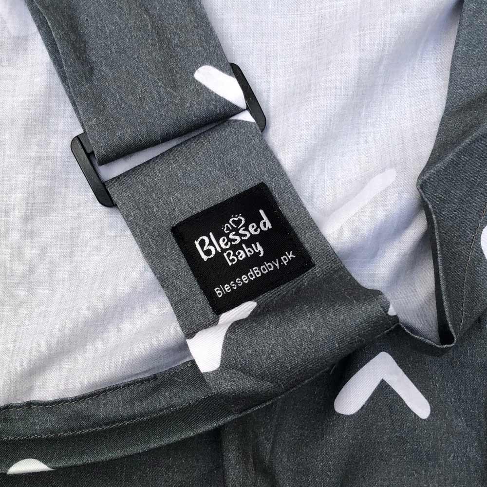 Feeding Apron / Nursing Cover – Dark Grey Design