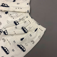 Night Suit For Baby – Navy Blue Cars Design