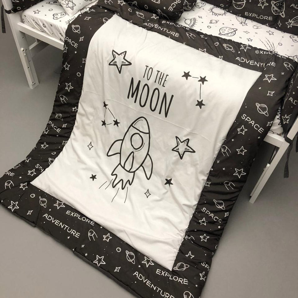 Baby Cot Bedding Set - Space Design