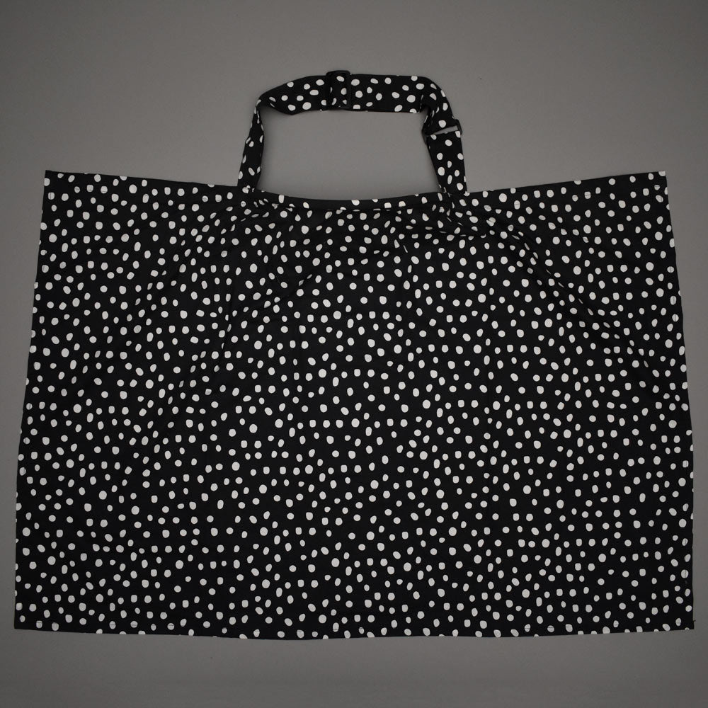 Feeding Apron / Nursing Cover – Black Polka Design