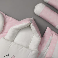 7Pcs Bedding Set - Twinkle Pink Design