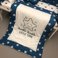 Baby Cot Bedding Set - Twinkle Blue Design