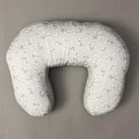 Nursing Pillow - Soft Grey Meadow Floral Print