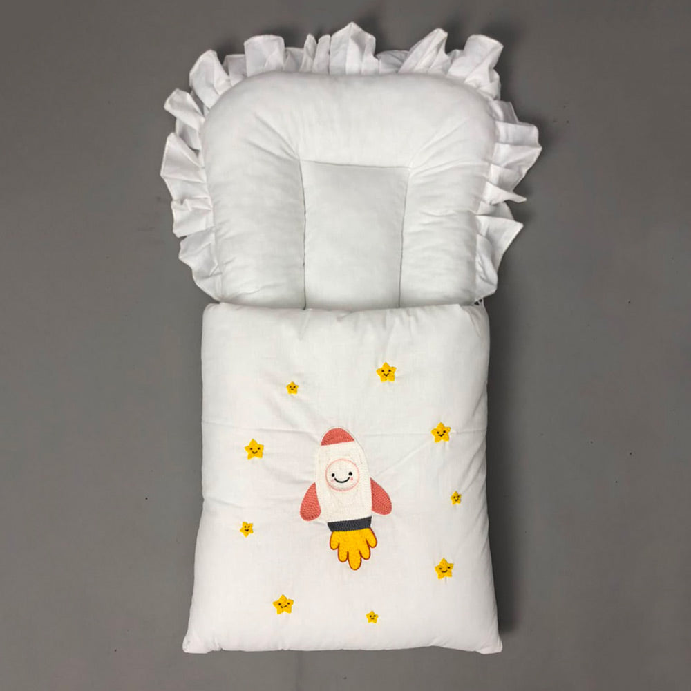 Baby Carry Nest – Hand Embroidery - Rocket Design