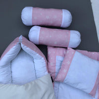 7Pcs Bedding Set - Twinkle Pink Design
