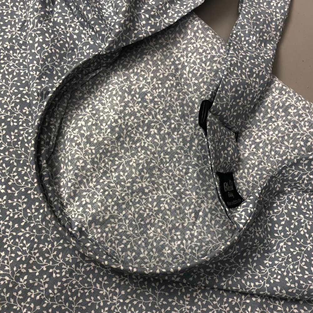 Feeding Apron / Nursing Cover – Slate Blue Ditsy Vine Print