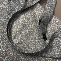 Feeding Apron / Nursing Cover – Slate Blue Ditsy Vine Print