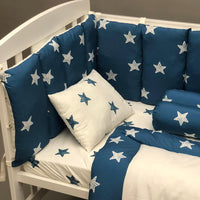 Baby Cot Bedding Set - Twinkle Blue Design