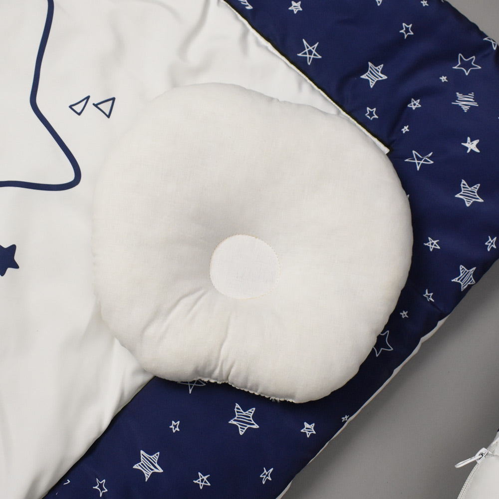 7Pcs Bedding Set - Twinkle Blue Design