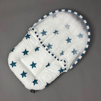 Mosquito Bed Net - Stars Blue Design