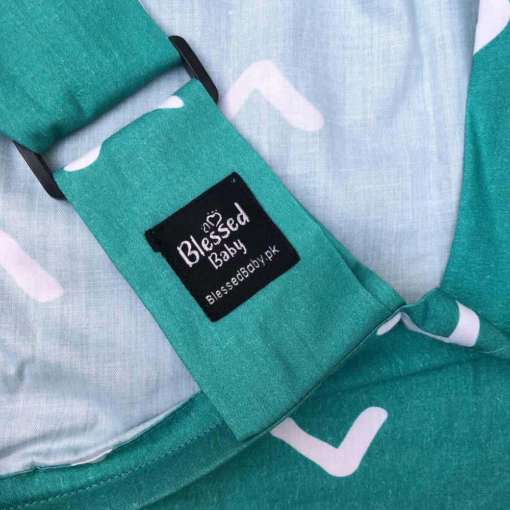 Feeding Apron / Nursing Cover – Turquoise-Green Design