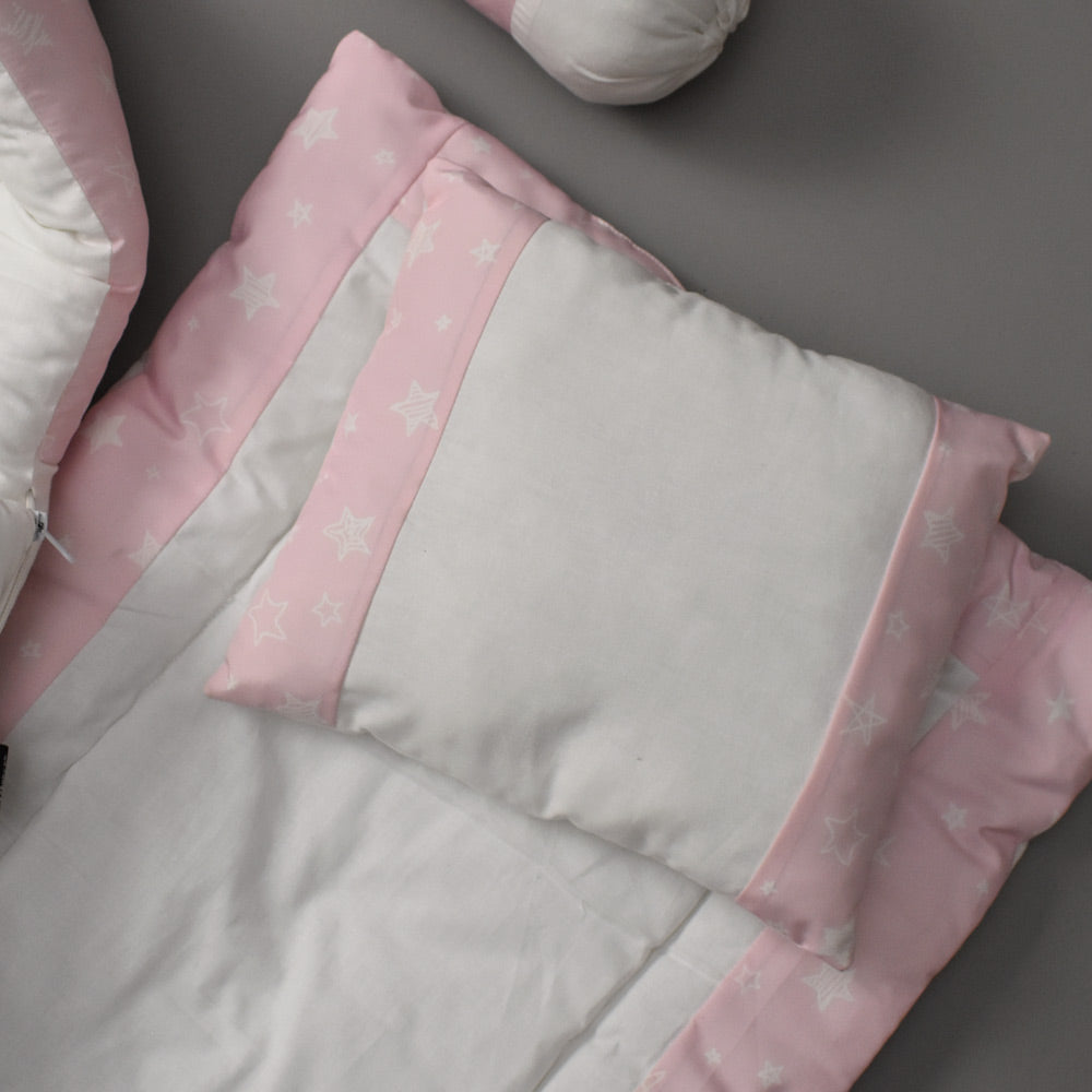 7Pcs Bedding Set - Twinkle Pink Design