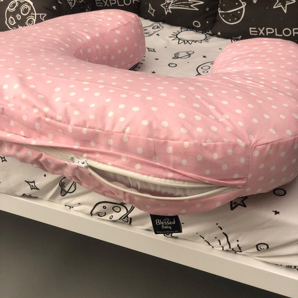 Nursing Pillow - Pink Dots Design