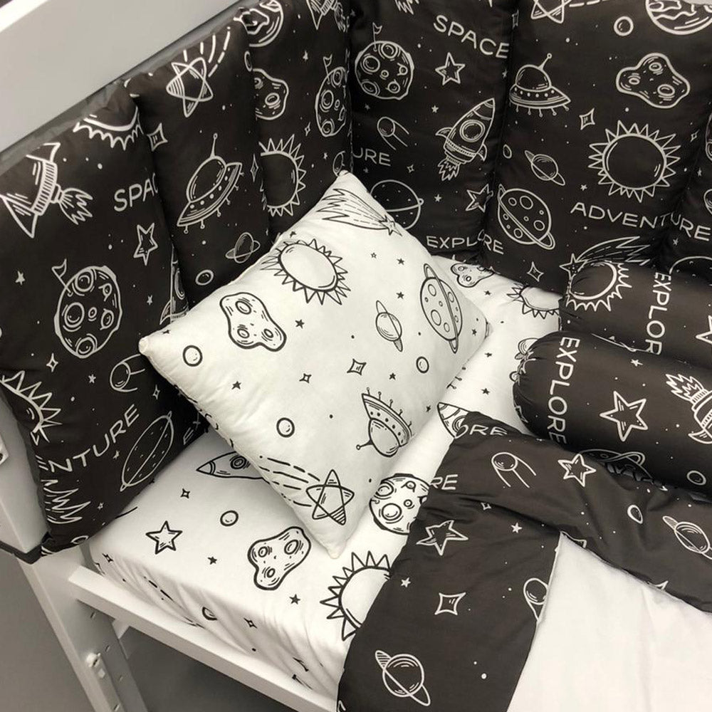 Baby Cot Bedding Set - Space Design