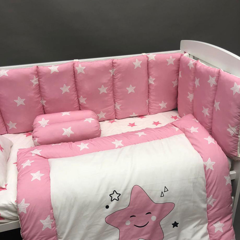 Baby Cot Bedding Set - Twinkle Pink Design