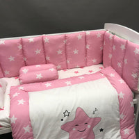 Baby Cot Bedding Set - Twinkle Pink Design