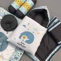 7Pcs Bedding Set - Elephant Design