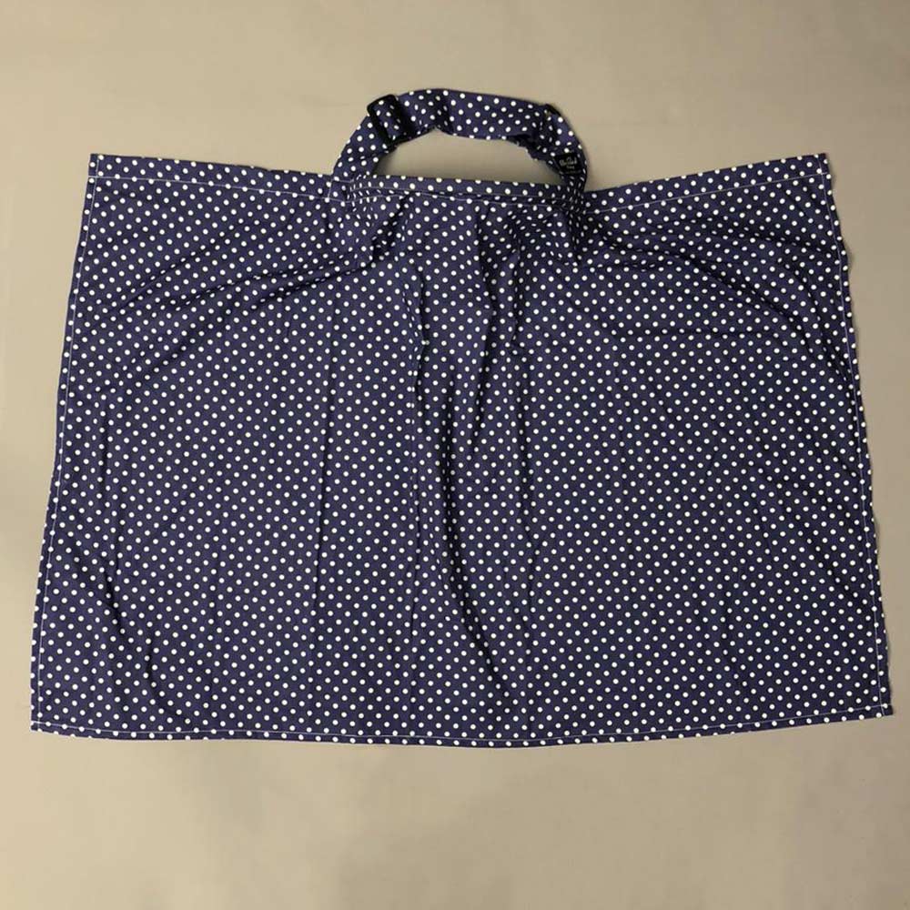 Feeding Apron / Nursing Cover – Navy Polka Dot Print