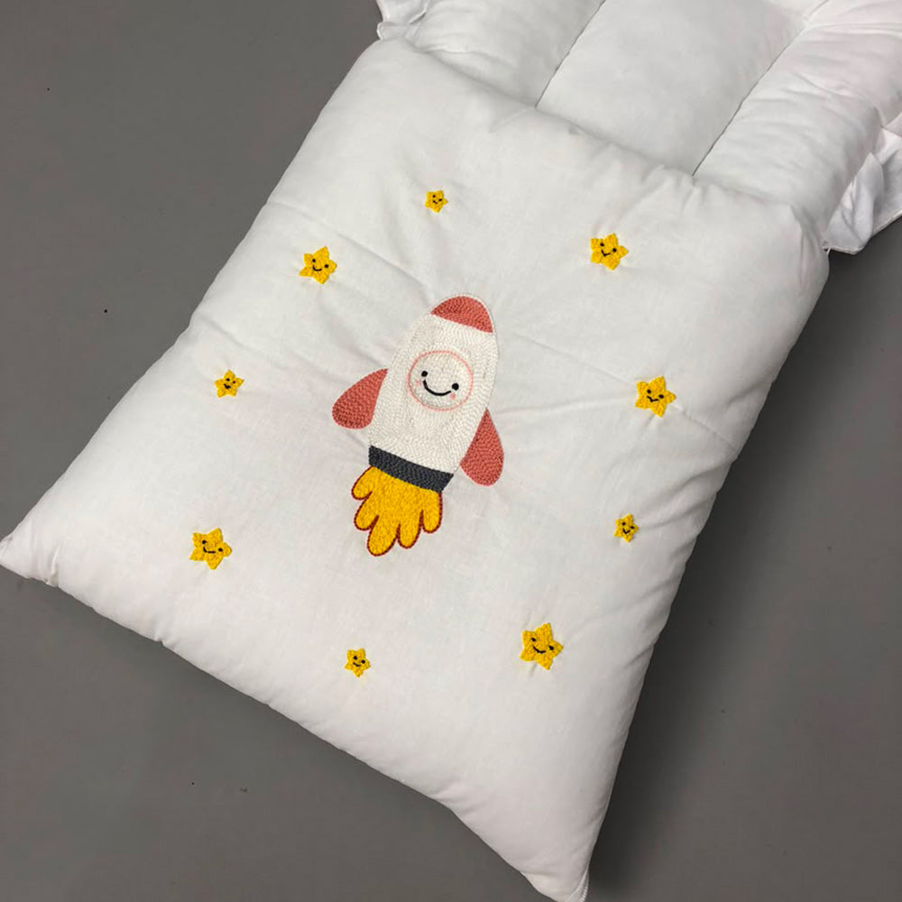 Baby Carry Nest – Hand Embroidery - Rocket Design