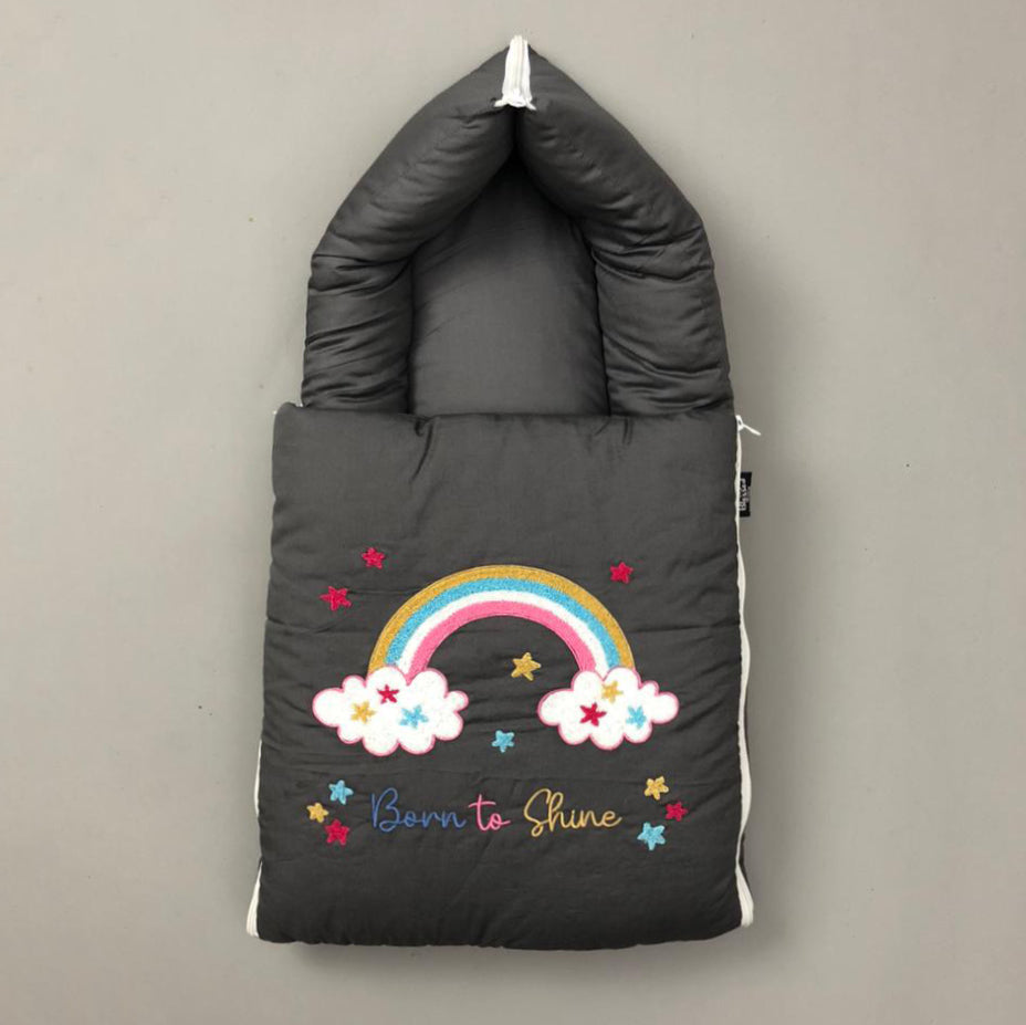 Baby Carrynest Towel Embroidery Rainbow Design